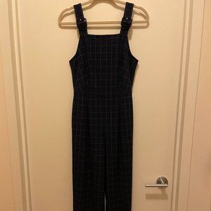 Club Monaco - Navy Plaid Jumpsuit